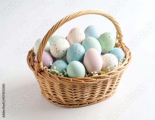 Easter eggs in a basket