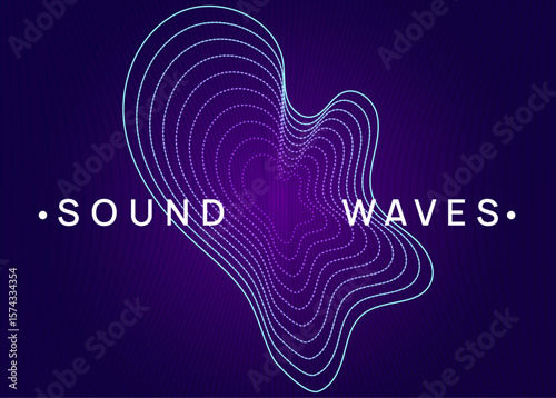 Party Banner. Psychedelic Disco Illustration. Music Magazine. Green Dance Flyer. Blue Night Club Event. Edm Concert Element. Trance Vector. Pink Party Banner