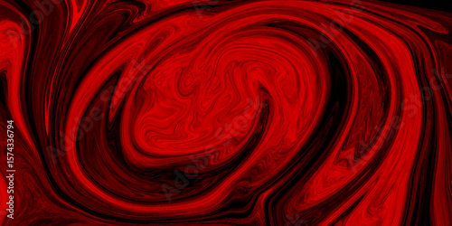 Abstract red and black liquid marble surfaces background design. ink backdrop with wavy pattern. modern background design with luxury cloth or liquid wave or wavy folds of grunge silk texture.