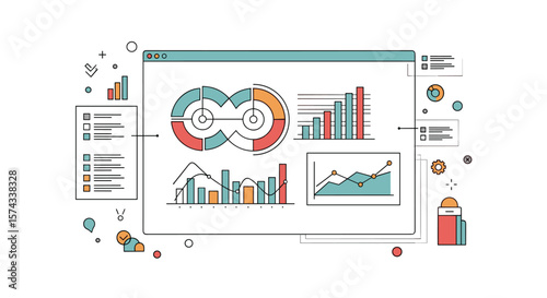 Visualizing Business Growth Through Diverse Analytical Data Dashboards Presenting Trends and Performance Indicators