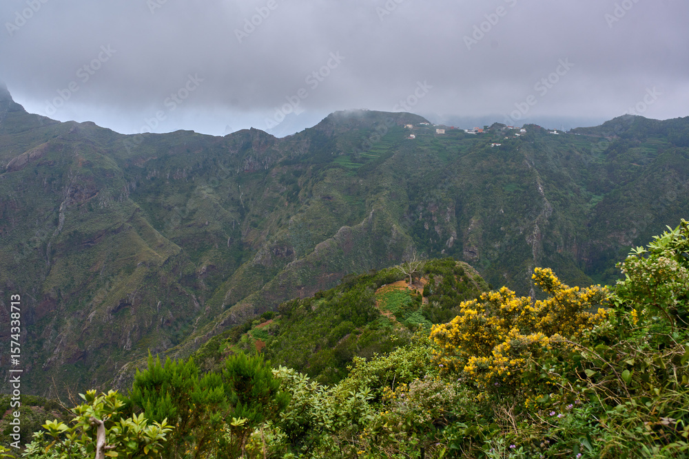 Fototapeta premium Terraced slopes in Anaga mountains