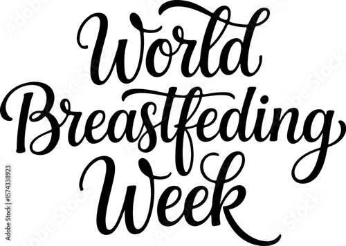 A high-resolution Christian t-shirt graphic with the phrase World Breastfeeding Week The design uses blackletter graffiti with subtle heavenly iconography, centered on the canvas with high visual impa