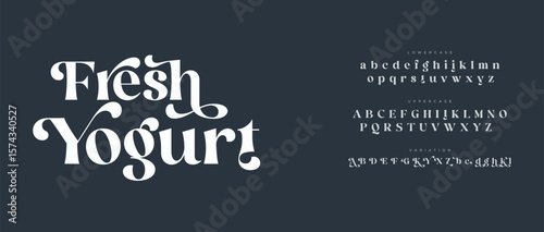 Fresh Yogurt modern stylish capital alphabet letter logo design
