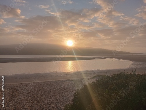 sunrise over the river