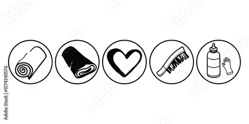 Extensive Collection of Wellness and Self Care Line Icons for Design Projects on transparent background