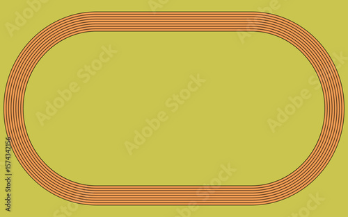 Simple illustration of track and field track (400m)
