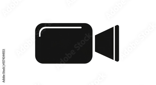 Video camera icon isolated on a transparent background