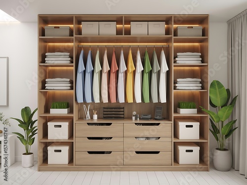 Modern Organized Walk-in Closet Design Maximizing Space and Style