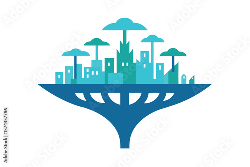 A Futuristic City Built Into A Massive Tree
