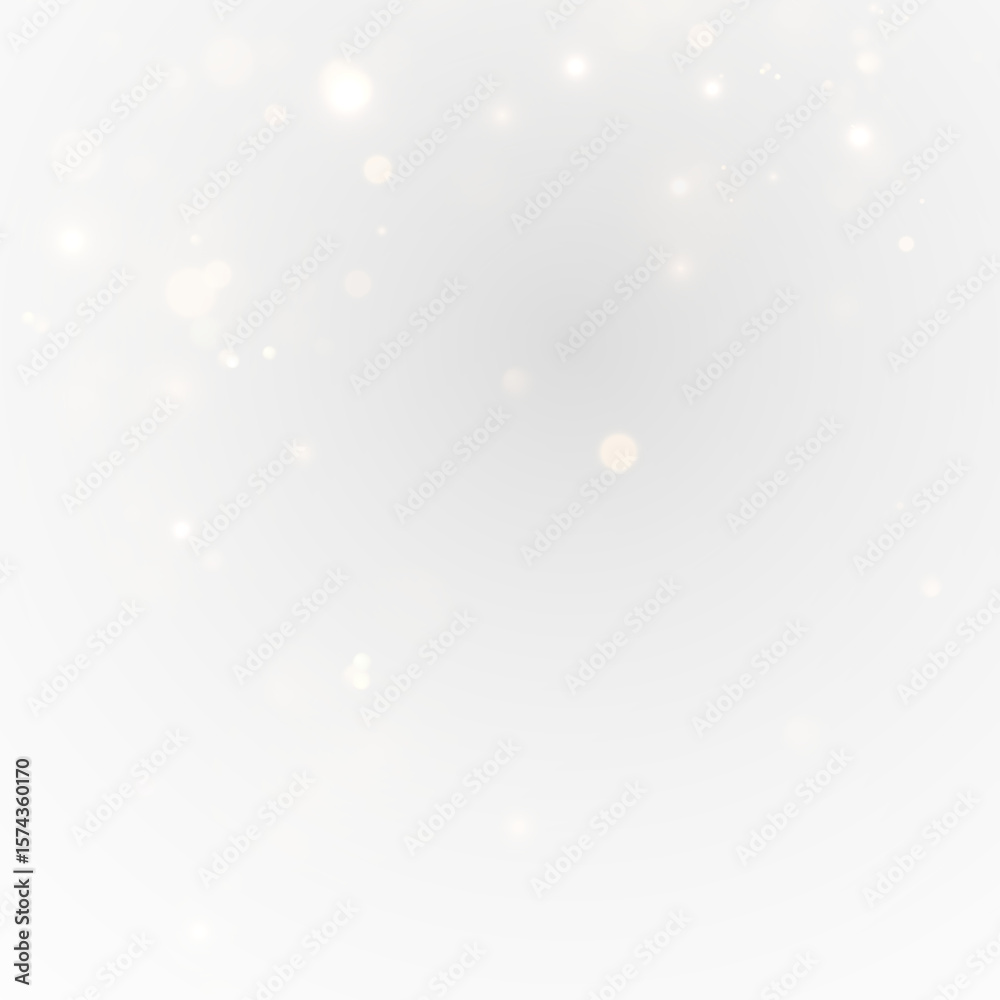Fototapeta premium Festive gold sparkles, starbursts and shimmering . Glowing particles, warm light and stardust create a luxurious PNG file for holiday and New Year cards.
