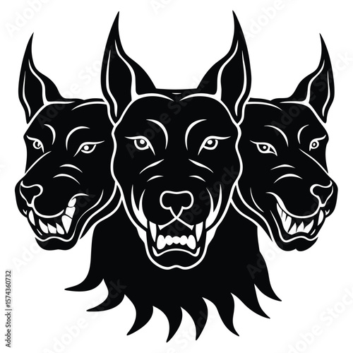 Cerberus three headed hound of hades greek mythology