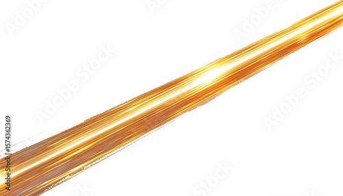 Glowing beam golden for insertion on transparent PNG background.