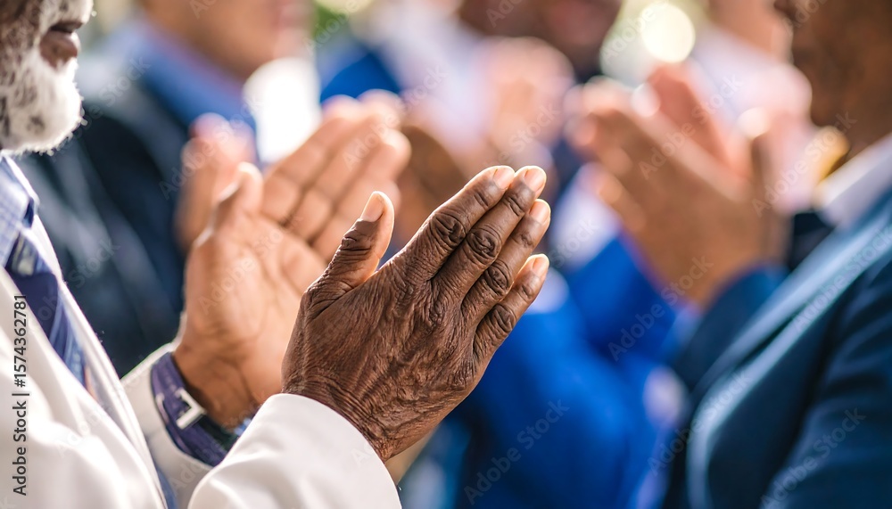 Fototapeta premium Hands clapping, diverse audience