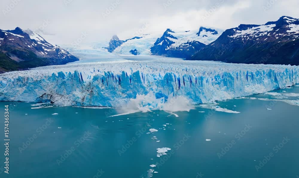 glacier calving captured: stunning visuals of climate change in action