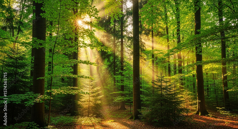 Obraz premium morning in the forest