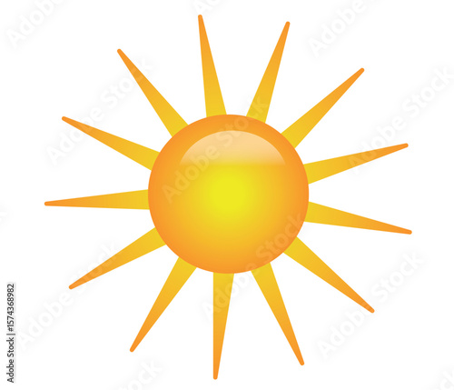 SOL, VETOR, AMARELO, LARANJA
