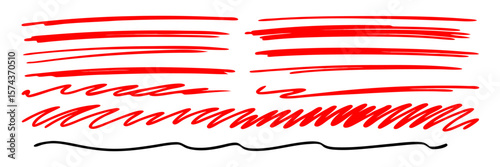 Abstract Red and Black Brush Strokes Background