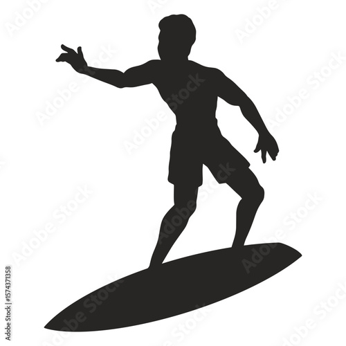 Surfer practicing maneuvers on the wave