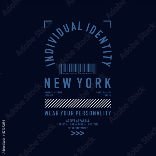 Urban edge, identity, abstract typography motivational quotes modern design slogan. Vector illustration graphics print t shirt, apparel, background, poster, banner, postcard or social media content.