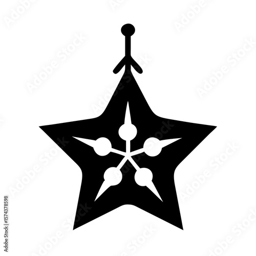 Black silhouette design featuring ice skates on a rink