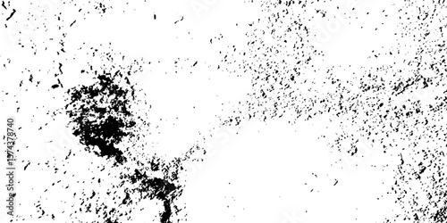 Scratch cracked vintage dusty Splat background. Grunge wall and black and white Dark noise granules Black grainy texture isolated on white background.	
