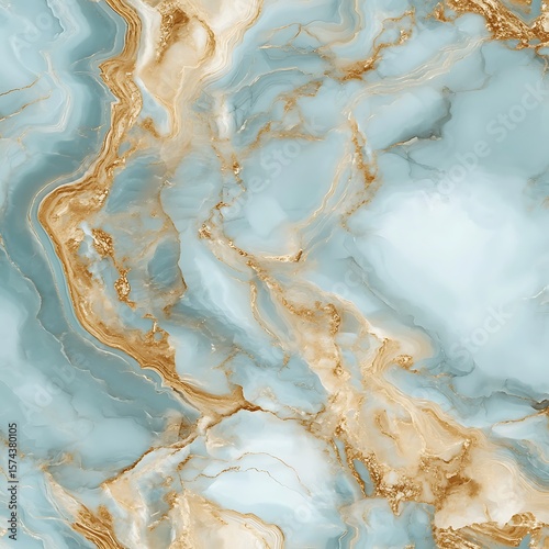 Blue abstract texture blending stone and sea elements with icy winter patterns on a marble