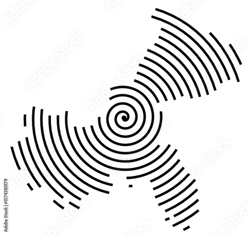 Symbol Map of the Municipality Chongqing (People's Republic of China) showing the territory with a black spiral line