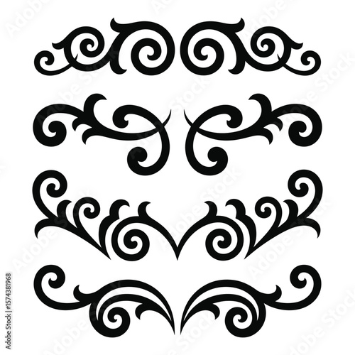 Calligraphy filigree lines Text dividers, vintage Flourishes decorative Scrolls wedding Ornate and stars, fancy elegant page decoration design elements, Header Swirls menu cards Ornamental Border