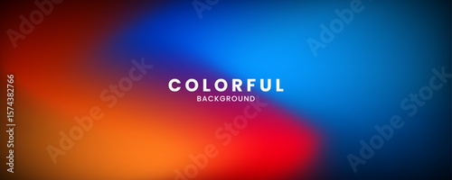 Colorful abstract background with vibrant gradient colors effect like hot and cold decoration. Modern graphic design element blurred lights style concept for web, art, flyer, card, or brochure cover