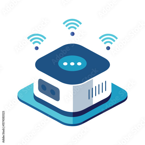 Modern smart home device with wireless connectivity and digital interface