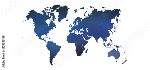 Fototapeta Naklejka Na Ścianę i Meble -  world map gradient transparent png or world map sticker, badge or world map background.