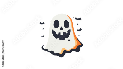 Spooky Halloween Pumpkin and Ghost Clipart for Festive Designs