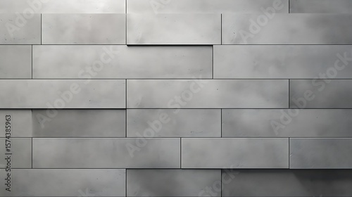 White and gray textured brick wall with rough concrete surface background