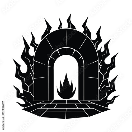 Arcane Firewall Portal with Mystic Rings