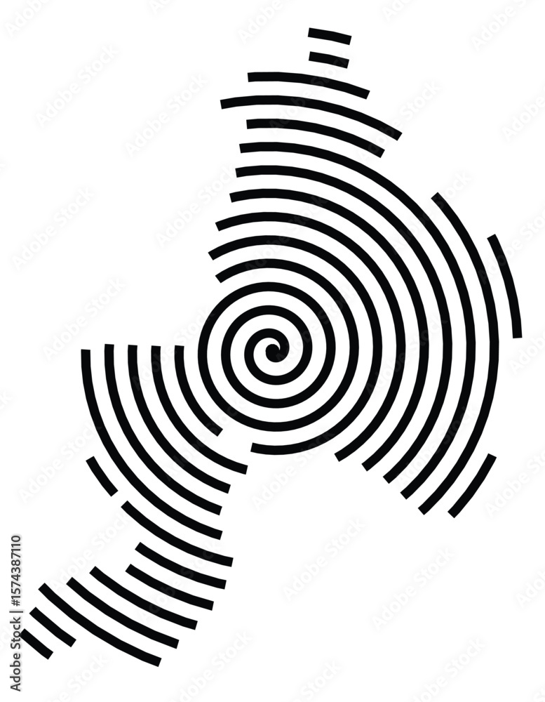 Naklejka premium Symbol Map of the Province Cagliari (Italy) showing the territory with a black spiral line