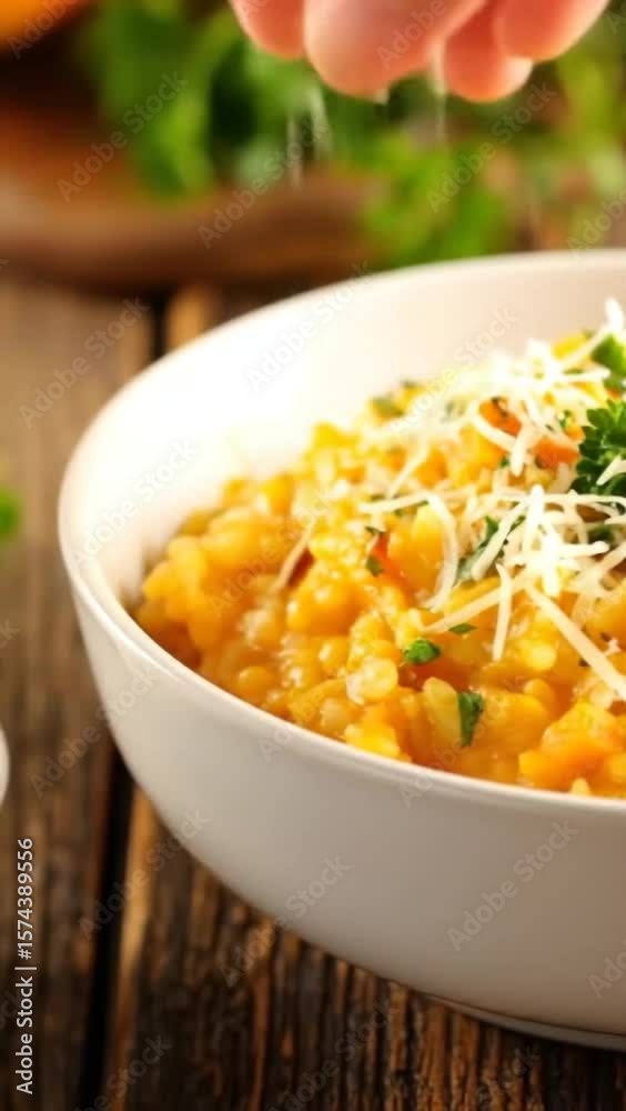 Creamy risotto dish preparation Creamy risotto dish preparation