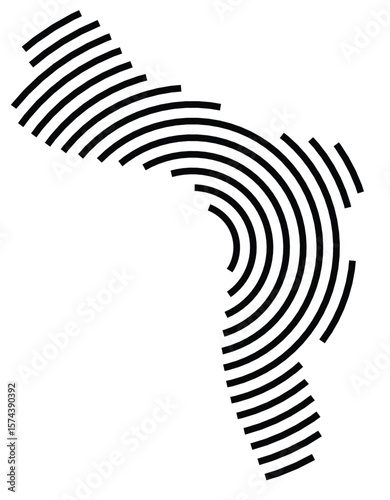Symbol Map of the Special Municipality Bonaire (Netherlands) showing the territory with a black spiral line