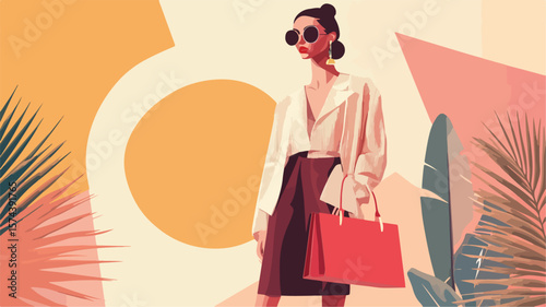 Fashion Magazine Cover with Exclusive Discounts and Sales Promotion