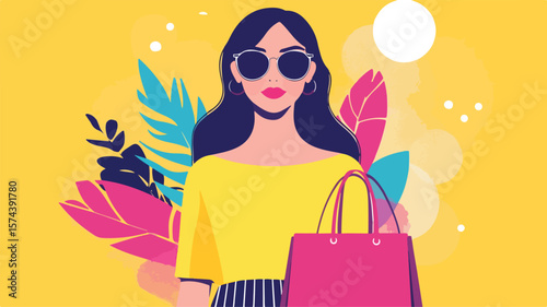 Fashion Magazine Cover with Exclusive Discounts and Sales Promotion