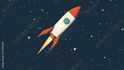 Space Exploration Rocket Graphic Concept for Sci-Fi Designs