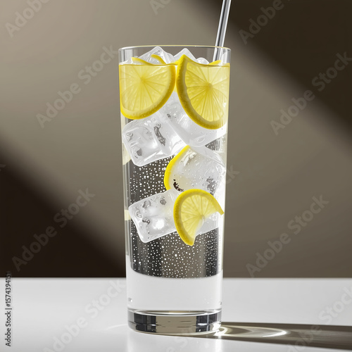 Cold refreshment: a vibrant citrus drink, with or without ice, in a clear glass
