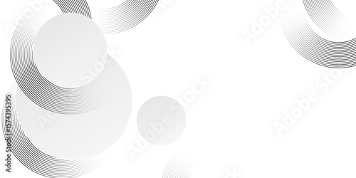 Minimalist silver abstract rings on white for modern graphic backgrounds.