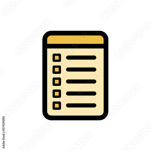 Golden checklist displays items centrally minimalist