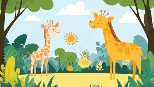 World Wildlife Conservation Day: Majestic Elephant and Giraffe in Natural Habitat