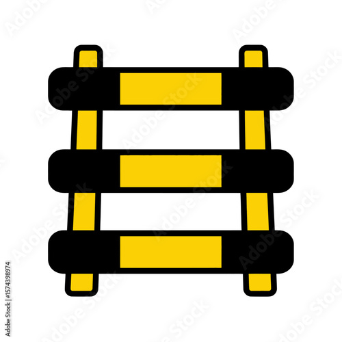 Barrier segment warns traffic hazard construction area safely