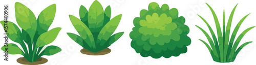 Plant Silhouette Icon Set – Botanical Leaf Forms for Garden, Wellness & Eco Design Projects