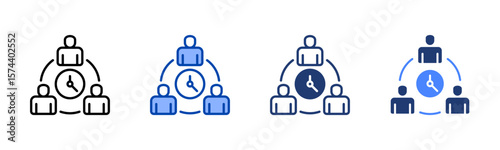 Meeting icon set multiple style collection