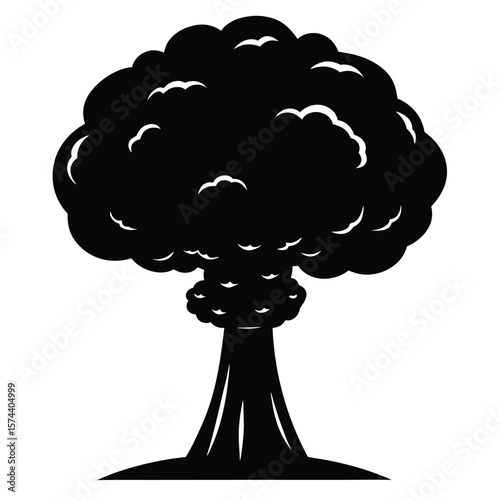 Psychologist element isolated atom bomb on white background