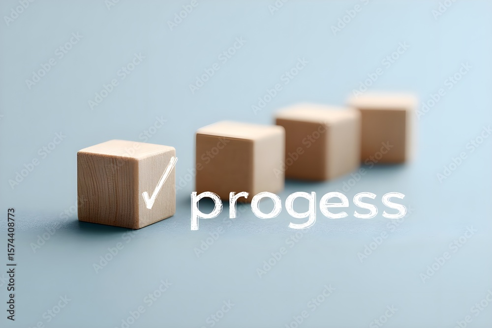 Obraz premium Achieving Progress with Focused Effort