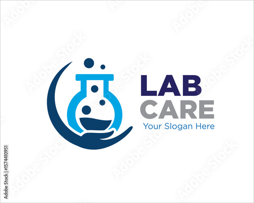 hand lab care logo designs for lab protection